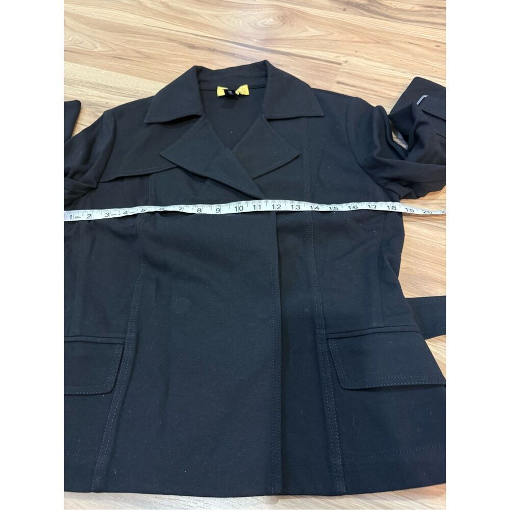St John Soca women black jacket belted snap size S - Picture 3 of 12